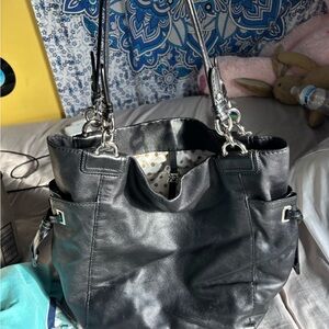 Vintage Coach Peyton Tie Tote with a dotted lining (rare inside)